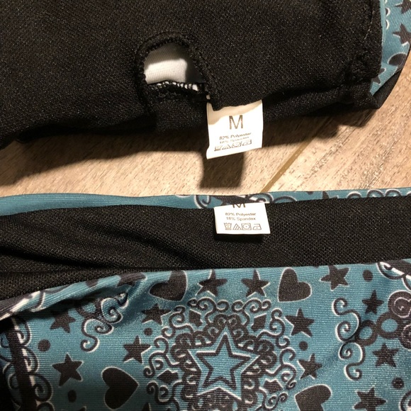 NWT SM Green black star heart bandeau bow string final price - Picture 7 of 9